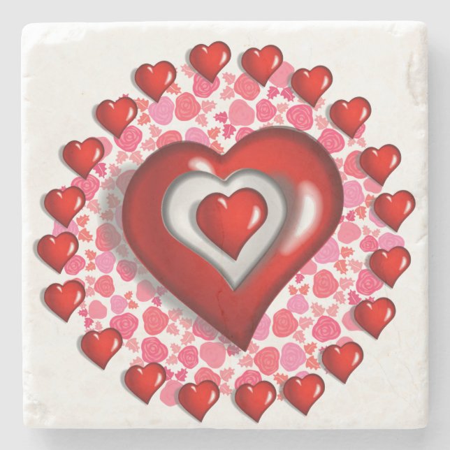 Muttertagsmarmor-Stone-Untersetzer Steinuntersetzer (Vorderseite)