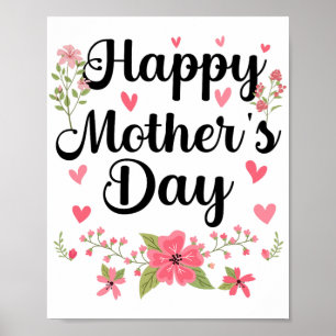 Muttertagsmommy Niedliche Blumenfrauen für Mama Gr Poster