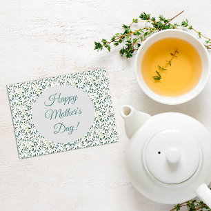 Muttertagsmuster Aquarellfarben-Blätter Postkarte