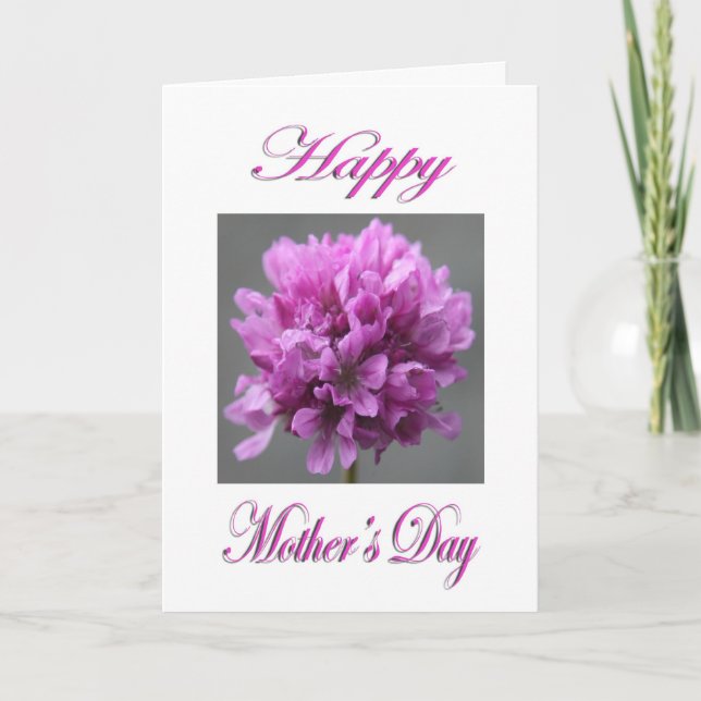 Muttertagsrosa Blume Karte (Vorderseite)