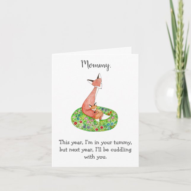 Muttertagsschwangere Mama-Geschenk von Baby Karte (Vorderseite)