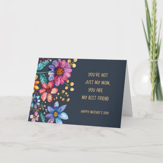 Muttertagsspass Whimsical Floral Design Karte (Vorderseite)