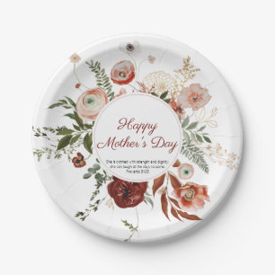 Muttertagssprichwörter 31:25 Rosa Blütenrosa Pappteller