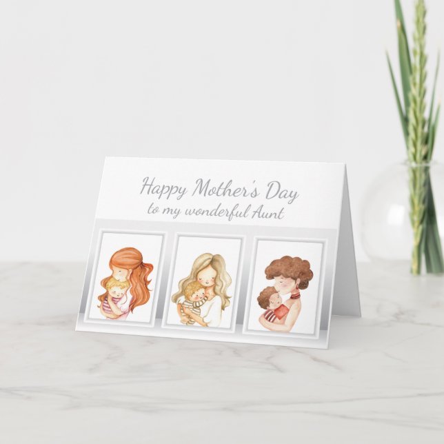 Muttertagstante Mama & Kinderkarte Liebe Karte (Vorderseite)