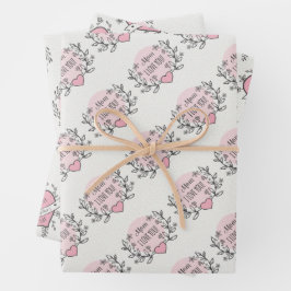 Muttertagswrapping von Papierblättern Geschenkpapier Set