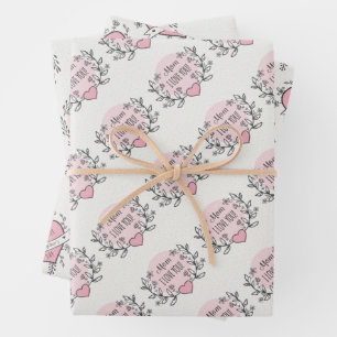 Muttertagswrapping von Papierblättern Geschenkpapier Set