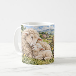 Muttertier wird geliebt Schaf und Lamm Tasse