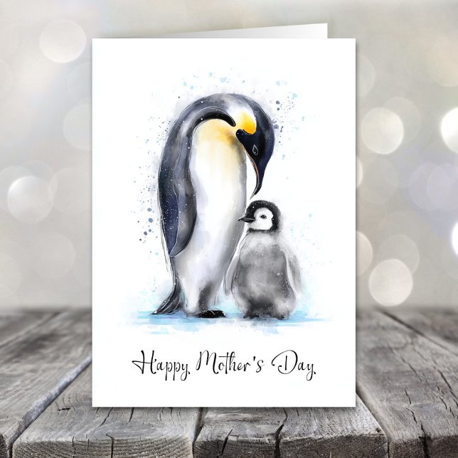 Muttertrag mit Pinguin Feiertagskarte (Von Creator hochgeladen)