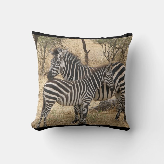 Mutterund Babyzebra-Kissen Kissen (Vorderseite)