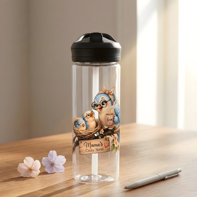 Muttervogel & Babys – Wasserflasche Cozy Nest Trinkflasche (Von Creator hochgeladen)