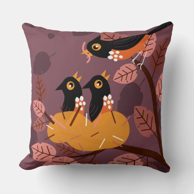 Muttervogeldekor Kissen (Vorderseite)