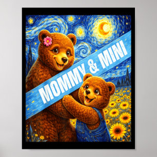 Mutti &amp; süßer kleiner Bär passend zum Mutterta Poster