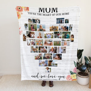 Mutti   Herz unseres Zuhause Foto-Collage Fleecedecke