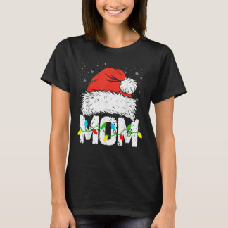Mutti Santa Rotkariert Weihnachten Familien-Matchi T-Shirt