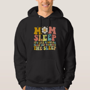 Mutti schläft lustig Muttertag Groovy Retro Hoodie