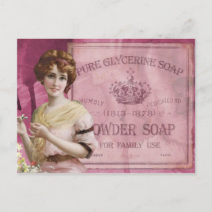 Mutti-Tag Vintage-Werbung Glyzerinseife Postkarte