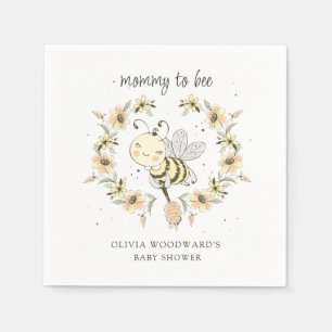 Mutti wird Biene Baby Shower Serviette