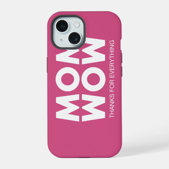 Mutti, Wow! iPhone 15 Hülle (Rückseite)