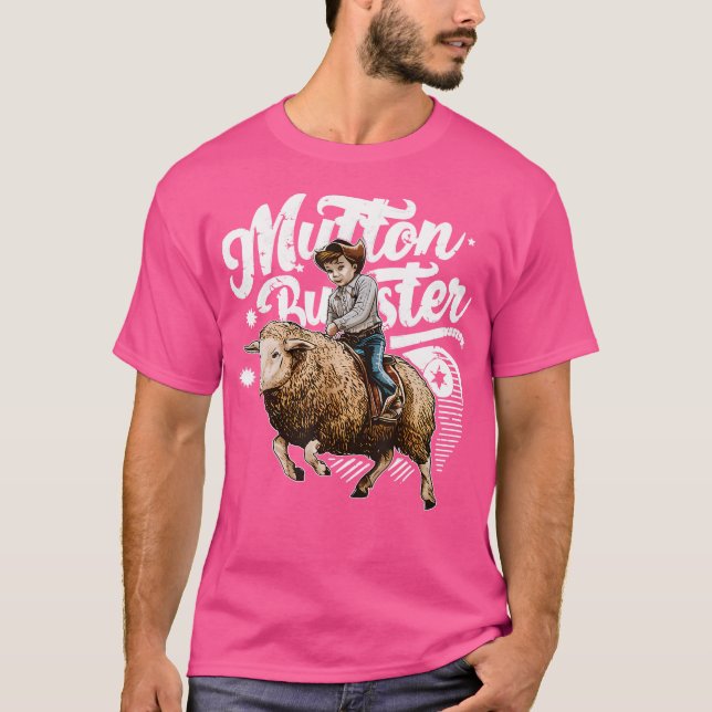 Mutton Buster Mutton Busting Sheep Riding Texas Ro T-Shirt (Vorderseite)