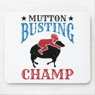 Mutton Busting Champ Sheep Riding Mousepad