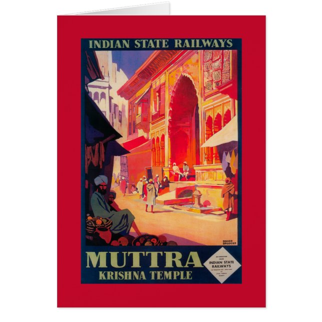 Muttra Krishna Temple Travel Poster (Vorne)