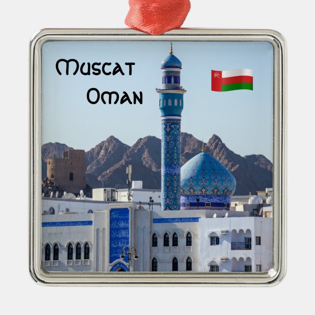 Muttrah Moschee - Muscat, Oman Ornament Aus Metall (Vorne)