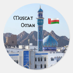 Muttrah Moschee - Muscat, Oman Runder Aufkleber