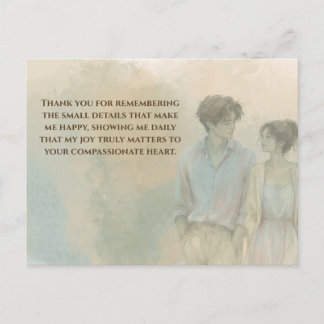 Mutual Gratitude Love Quote Postcard | Gentle Pres Postkarte