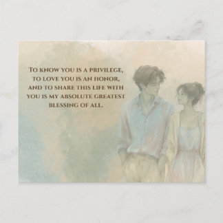 Mutual Gratitude Love Quote Postcard | Gentle Pres Postkarte