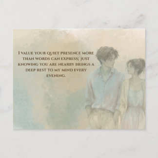 Mutual Gratitude Love Quote Postcard | Gentle Pres Postkarte