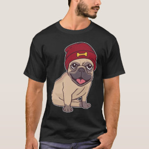 Mützen-Hund Pug Klassisch 23 T-Shirt