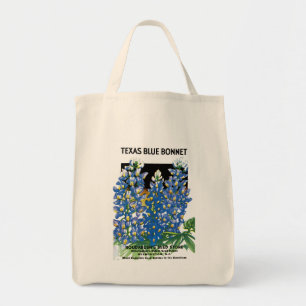 Mützen-Samen-Paket-Aufkleber Texas blauer Tragetasche
