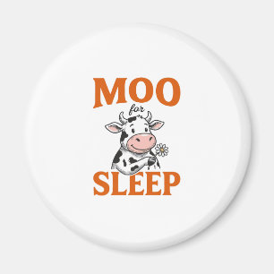 Muu für Schlaf Süße Kuh Vintage-Shirt-Design Magnet