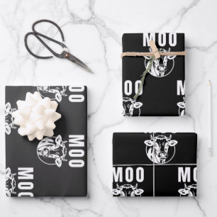 Muu ich bin eine Kuh lustige Farm Geschenkpapier Set