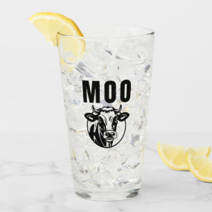 Muu ich bin eine Kuh lustige Farm Glas