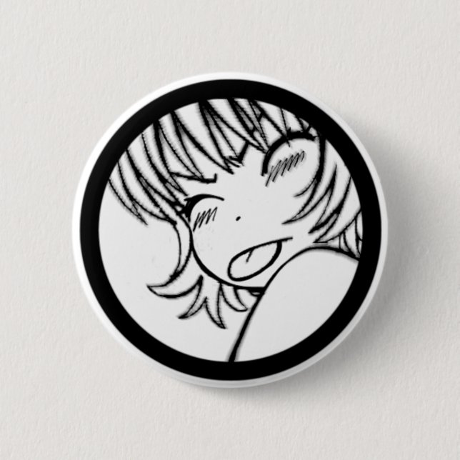 muuhh - niedlicher Anime Button (Vorderseite)