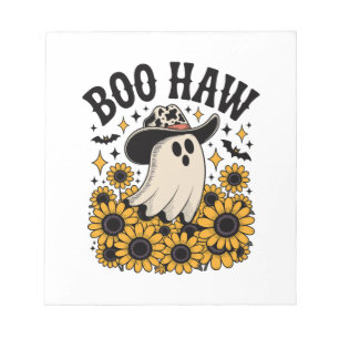 Muuuh Kuh Geist Western Halloween Notizblock