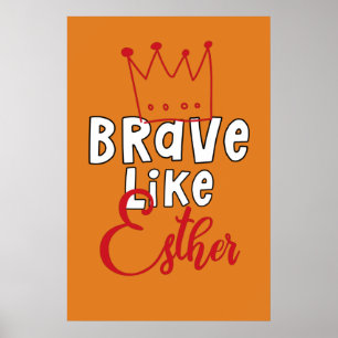Muve like Esther - Inspirierend jüdische Purim Ar Poster