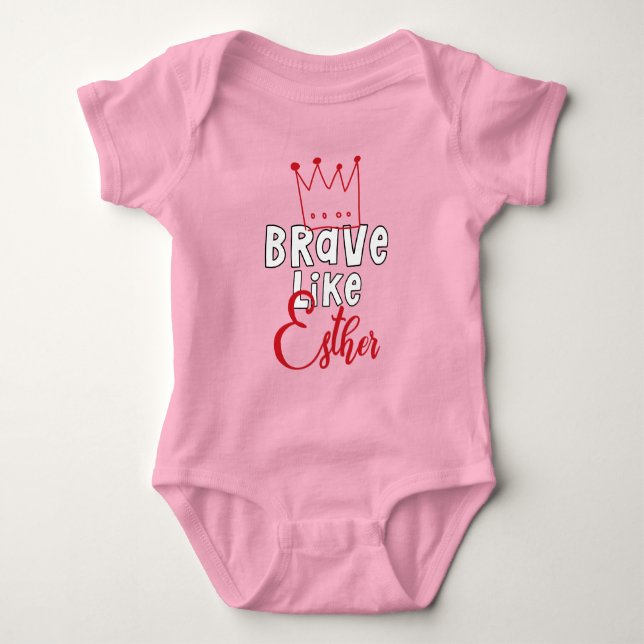 Muve like Esther - Inspirierend jüdische Purim Art Baby Strampler (Vorderseite)
