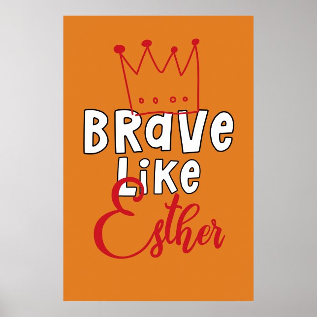 Muve like Esther - Inspirierend jüdische Purim Art Poster (Vorne)