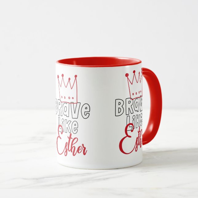 Muve like Esther - Inspirierend jüdische Purim Art Tasse (VorderseiteRechts)