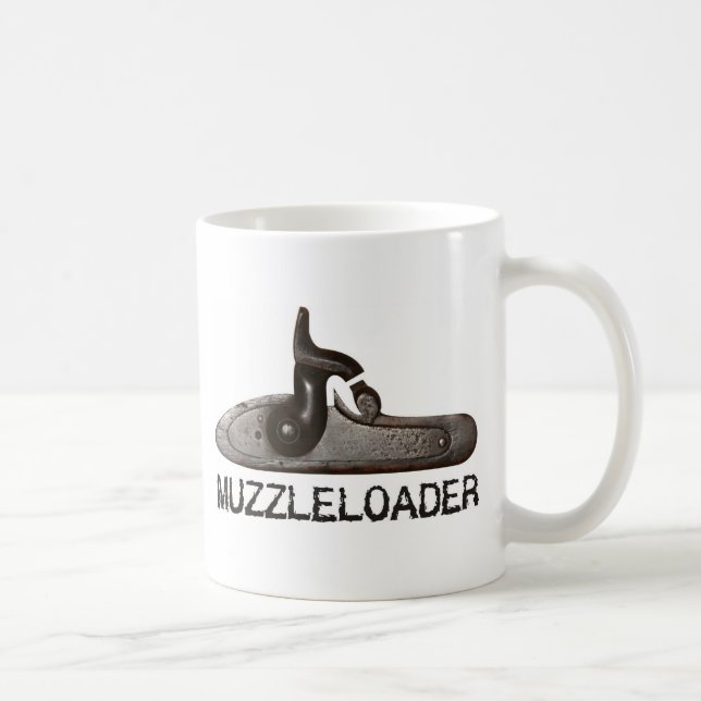 Muzzleloader Hinterteil u. Hammer, Kaffeetasse (Rechts)