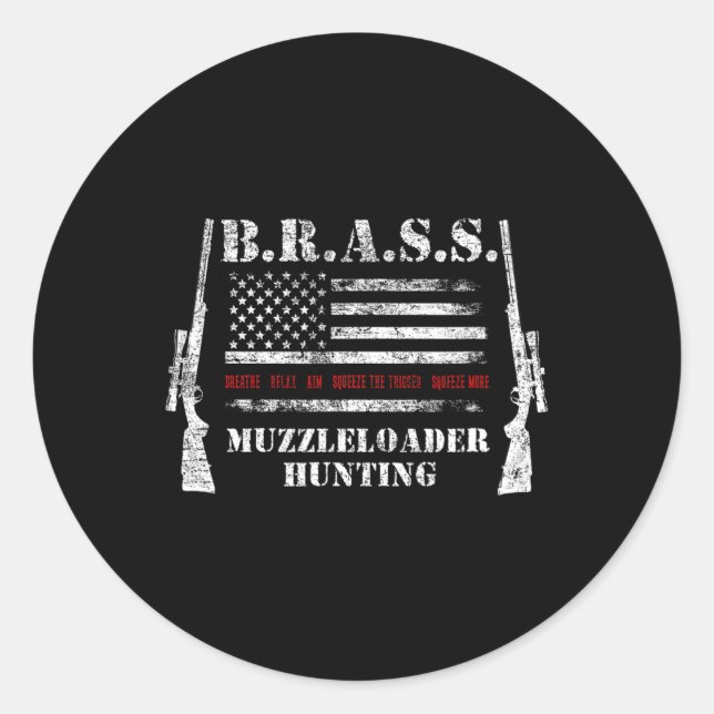 Muzzleloader-Zubehör flattert das Feuer der amerik Runder Aufkleber (Vorderseite)