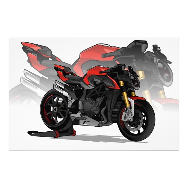 MV Agusta Brutale 1000RR with special background Fotodruck (Vorne)