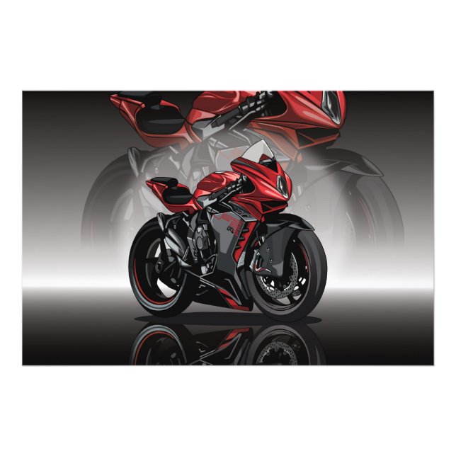 MV Agusta F3 with special background Fotodruck (Vorne)