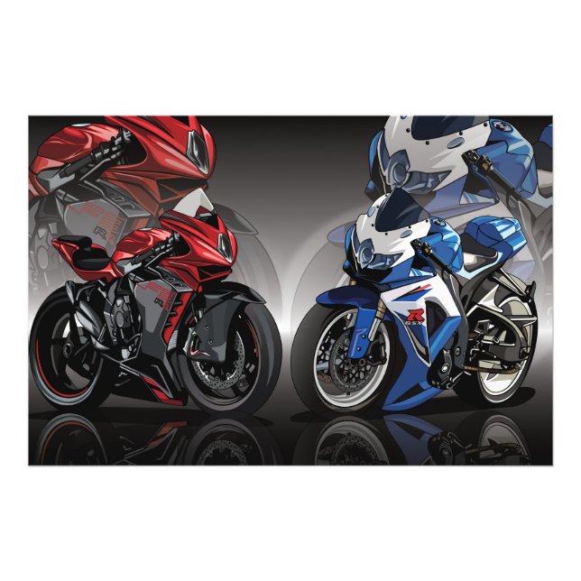 MV Agusta F3 x Suzuki GSX-R Fotodruck (Vorne)