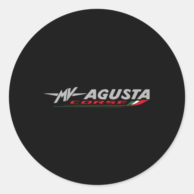 Mv Agusta Motorrad Runder Aufkleber (Vorderseite)