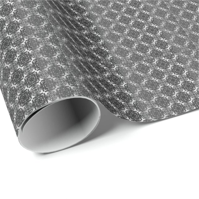 MVB Black Imitats Lace Gray Geschenkpapier (Rolleneckpunkt)