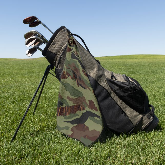 MVB Camouflage - Grünes Design Golfhandtuch (Gras)
