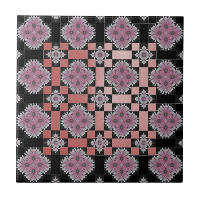 MVB Chic Gerbera Blume Pink Slick Tile 2 Fliese (Vorderseite)